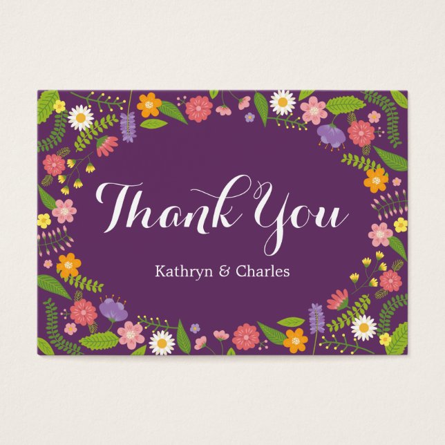 Blooming Floral Frame Rustic Garden Wedding (Front)
