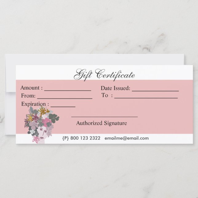 Blooming Floral Goddess Womans Face Floral Bouquet (Front)