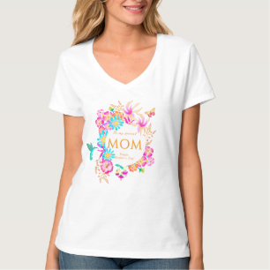 Blooming Floral Mom White T-Shirt