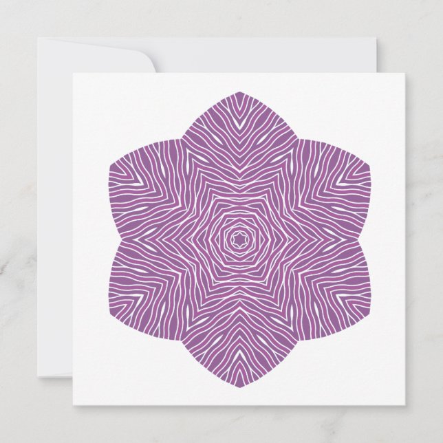 Blooming Floral Note Card in Purple  (Front)