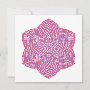 Blooming Floral Note Card in Red and Violet