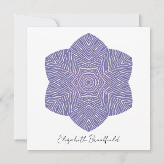 Blooming Floral Note Card in Violet 