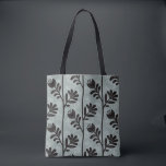 Blooming Floral Silhouette L black flowers Tote Bag<br><div class="desc">Stems rise like quiet whispers, each bloom a soft expression of life unfolding. Delicate leaves curl & stretch in rhythmic elegance, timelessly serene. / Ideal for accent walls, cushions, or curtains in cosy living spaces or bedrooms. Its gentle floral motif brings warmth, balance, and an organic touch, transforming interiors into...</div>