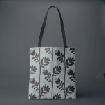Blooming Floral Silhouette L black flowers Tote Bag<br><div class="desc">Stems rise like quiet whispers, each bloom a soft expression of life unfolding. Delicate leaves curl & stretch in rhythmic elegance, timelessly serene. / Ideal for accent walls, cushions, or curtains in cosy living spaces or bedrooms. Its gentle floral motif brings warmth, balance, and an organic touch, transforming interiors into...</div>