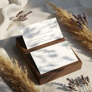 Blooming Flourishing Dental Tooth Tree Logo Business Card
