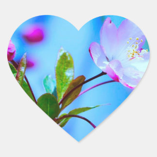 Blooming Flower Heart Sticker