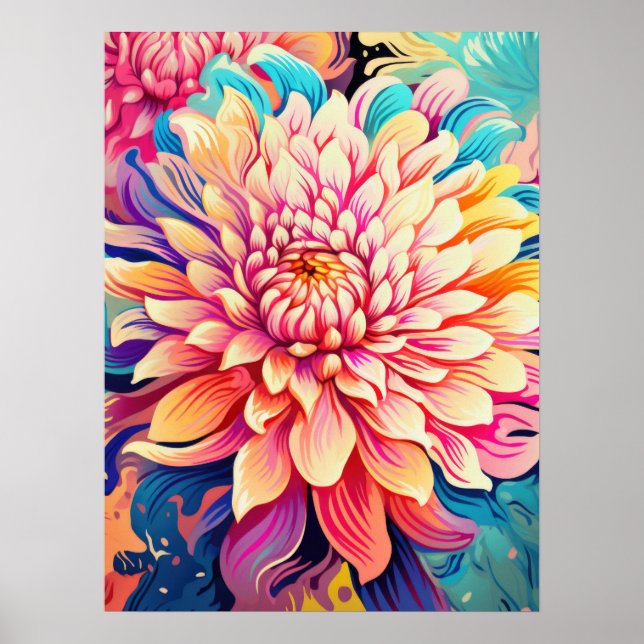 blooming flower poster (Front)