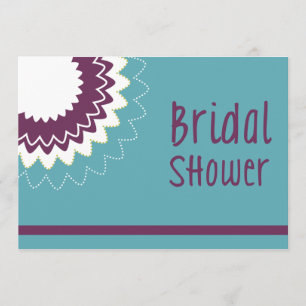 Blooming Flower - Purple & Green Invitation