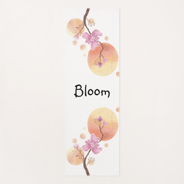 blooming flower  yoga mat (Front)