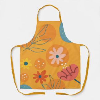 Blooming Flowers All Over Print Apron