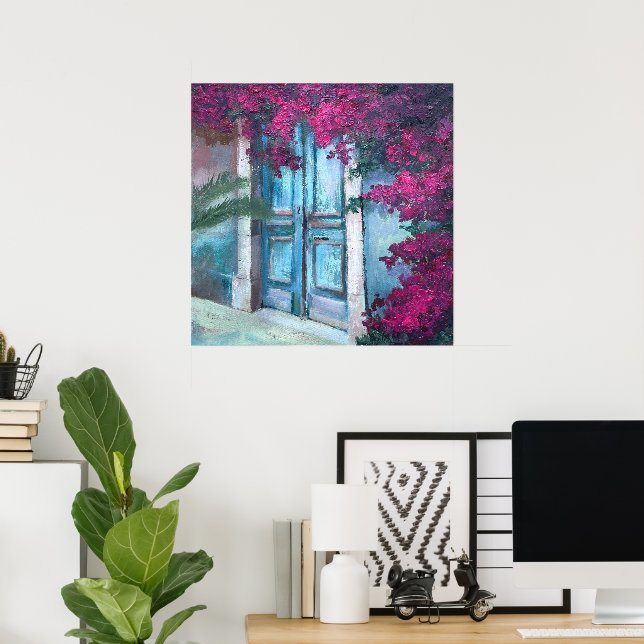Blooming Flowers Canvas Art Poster (Home Office)