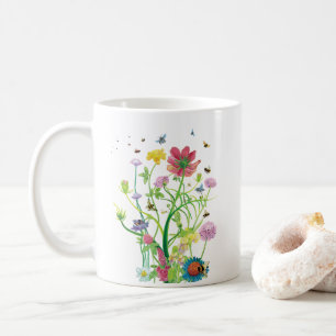 Blooming Flowers for Wild Bees and Bumblebees  Coffee Mug