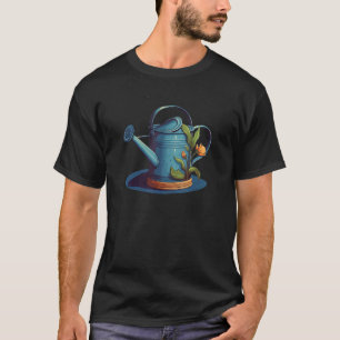 Blooming Flowers in Spring Time with funny Waterin T-Shirt