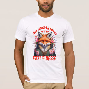 Blooming Fox Fashion Aesthetic T-Shirt