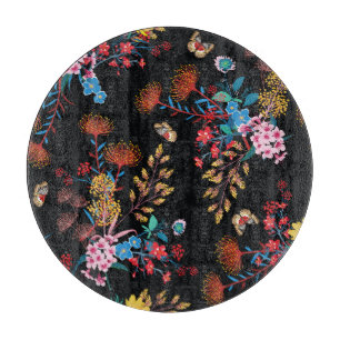 Blooming Garden Butterflies Liberty Style Cutting Board