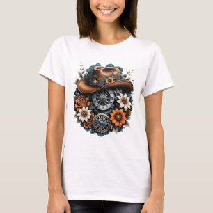 Blooming Gears: Steampunk cowboy style. T-Shirt