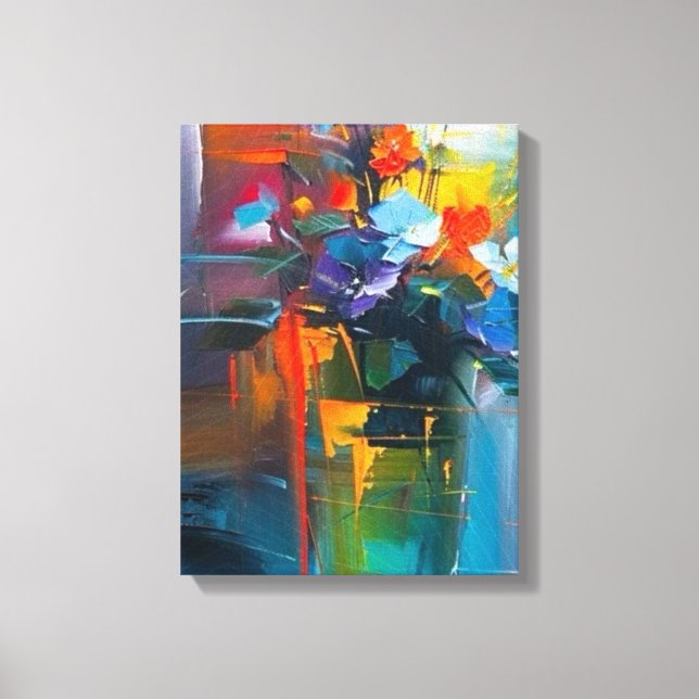 Blooming Geometry Canvas Print (Front)