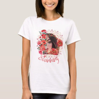 Blooming girl, print on demand t-shirt