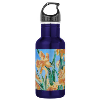 Blooming Golden Daffodils Bold Line Art 532 Ml Water Bottle