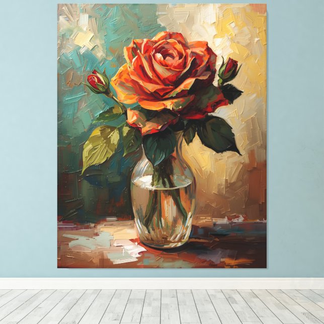 Blooming Grace Canvas Print (Insitu(Wood Floor))