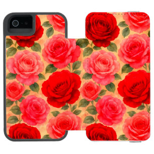 Blooming Grace – Watercolor Rose Harmony Incipio Watson™ iPhone 5 Wallet Case