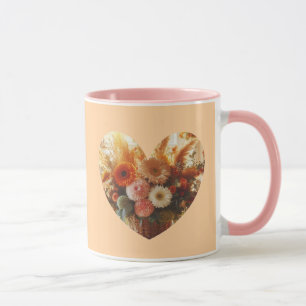 Blooming Heart Coffee Mug (Gentle Flowers)