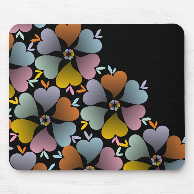 Blooming Hearts 1 Mouse Mat (Front)