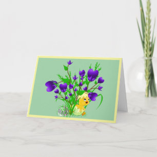 Blooming Hearts Easter Chick Card