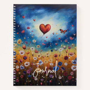 Blooming Hearts Motivational Journal Notebook