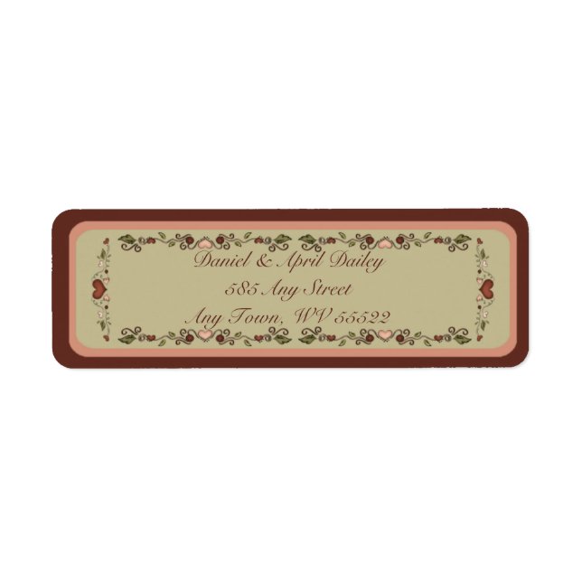 Blooming Hearts Return Address Labels (Front)