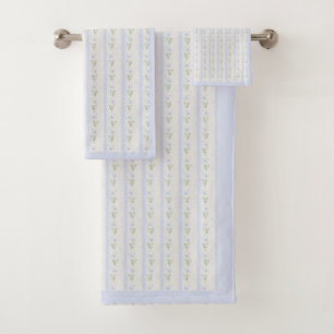 Blooming Heirloom Victorian Floral Pattern Bath Towel Set