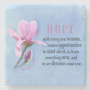 Blooming Hope  Stone Coaster