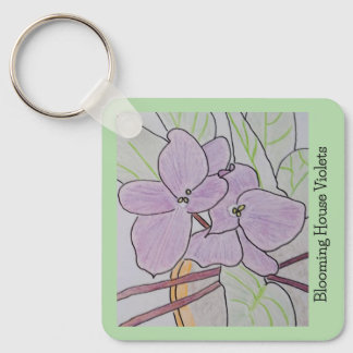 Blooming House Violets Key Ring