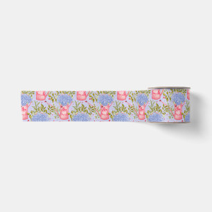 Blooming Hydrangea Cottagecore Pink Watering Cans Satin Ribbon