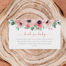 Blooming in Love Pink Baby Shower Book for Baby