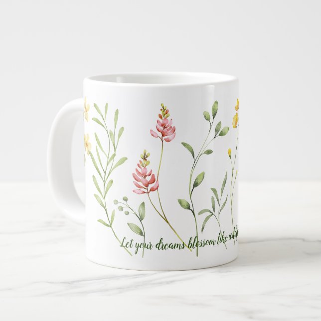 Blooming inspitation large coffee mug (Front Left)