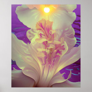 Blooming Iris In The Sun Poster