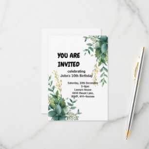 Blooming Joy Birthday Invitation