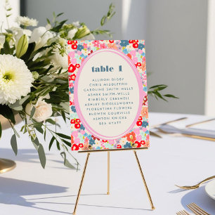 Blooming Joy Bold Bright Floral Table No Seating