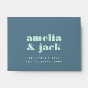 Blooming Joy Bold Floral Wedding RSVP Return Envelope