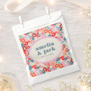 Blooming Joy Bright Floral Maximalist Wedding Favour Bags