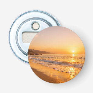 Blooming Lavender Field at Golden Sunset Provence Bottle Opener