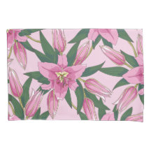 Blooming Lilies in Pastel Pink 