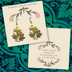 Blooming Lily Floral Earring Jewelry Display Card