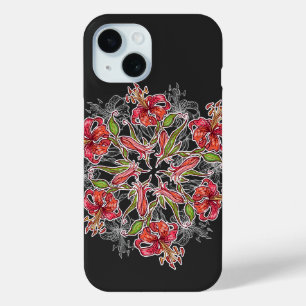 Blooming Lily Flower Collage iPhone 15 Case