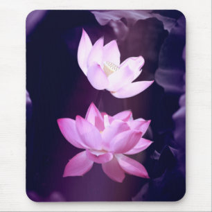 Blooming Lotus Flower Mouse Mat