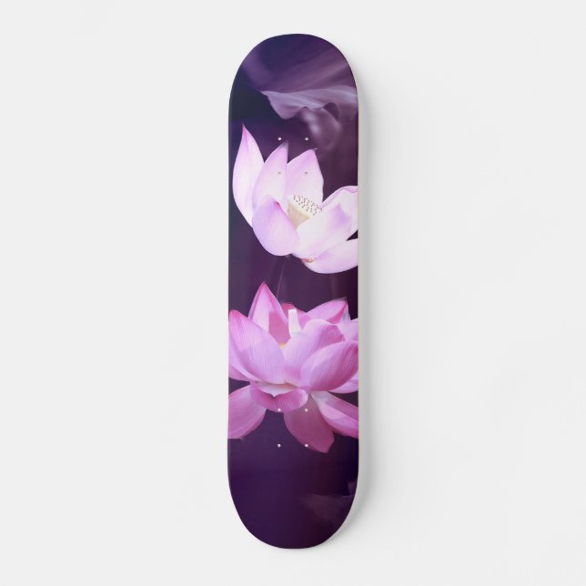 Blooming Lotus Flower Skateboard (Front)