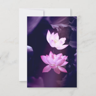 Blooming Lotus Flower Thank You Card