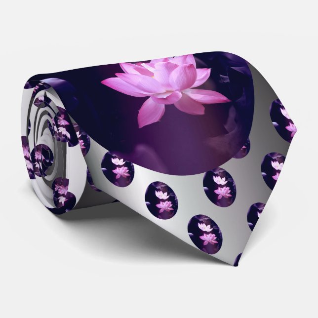 Blooming Lotus Flower Tie (Rolled)