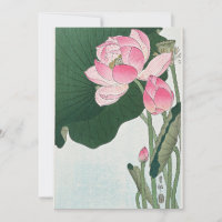 Blooming Lotus Flowers by Ohara Koson